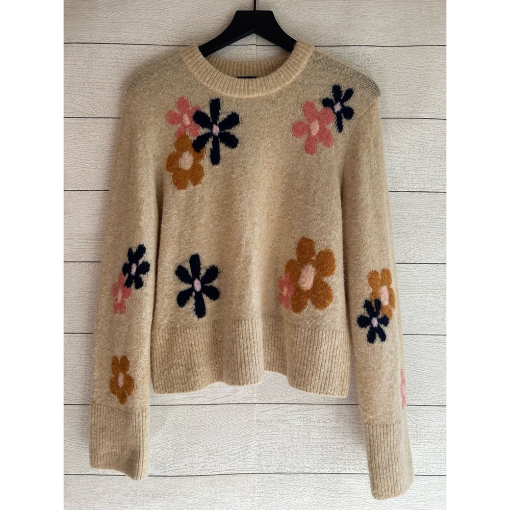 RAILS CONNIE ANISE CREW NECK WOOL BLEND SWEATER JEWEL FLORAL MEDIUM - Picture 5 of 13